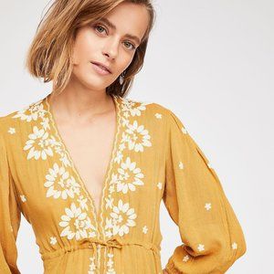 Free People Embroidered Fable Midi Dress
